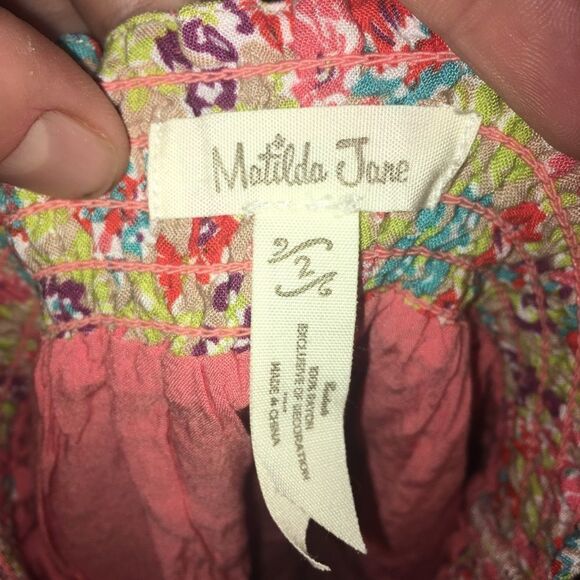 Matilda Jane blue dachshund dog skirt with ruffled hem - Picture 3 of 3